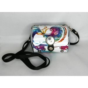 Little Earth Multicolor Swirl Metal Round Crossbody Purse Handbag 1029